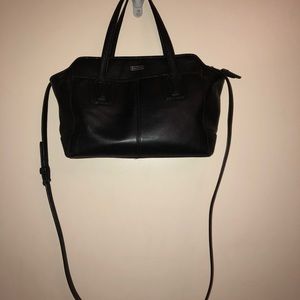 Black leather Coach purse